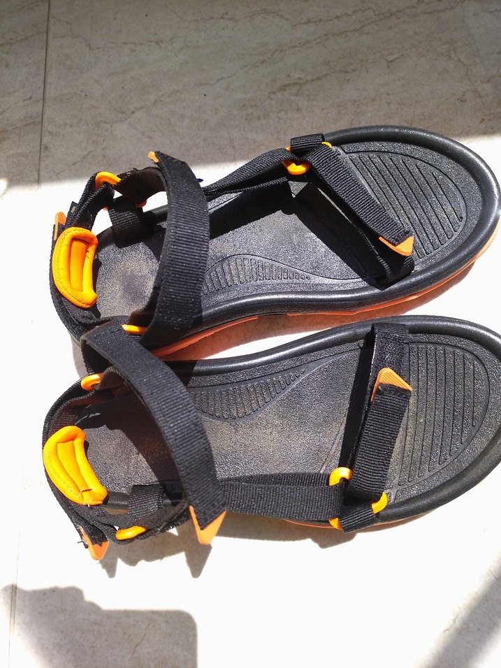 Turuncu Erkek Spor Sandaletler Velcro - Görsel 2