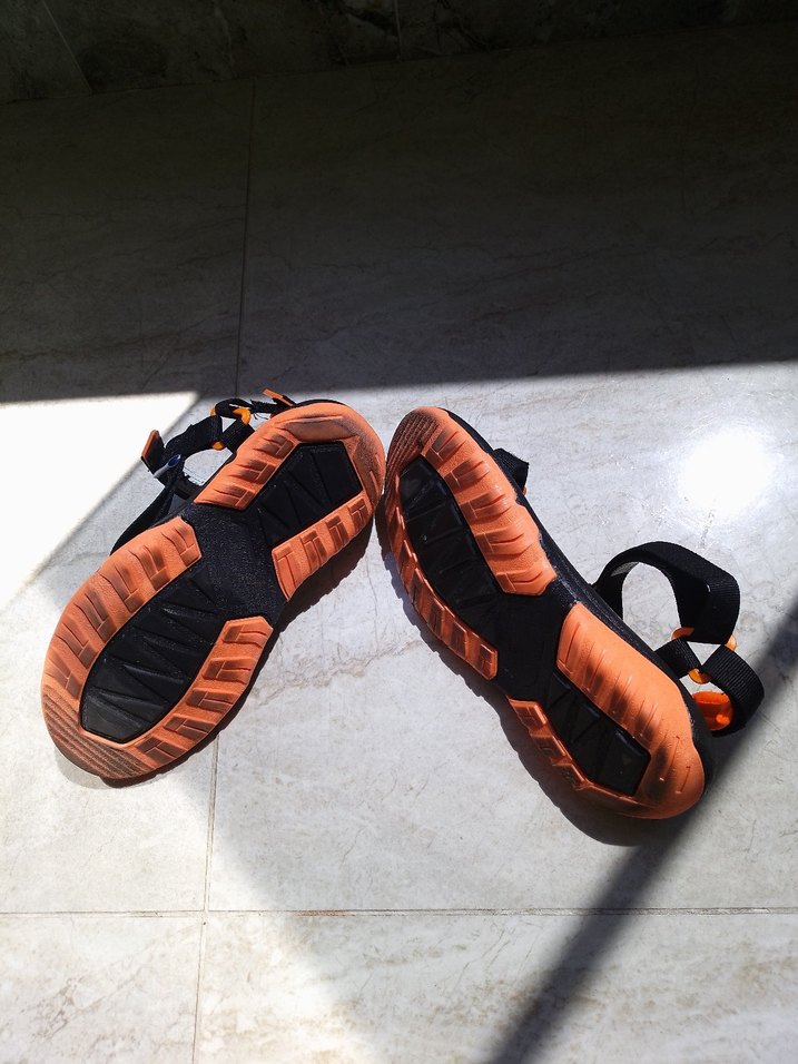 Turuncu Erkek Spor Sandaletler Velcro - Görsel 4