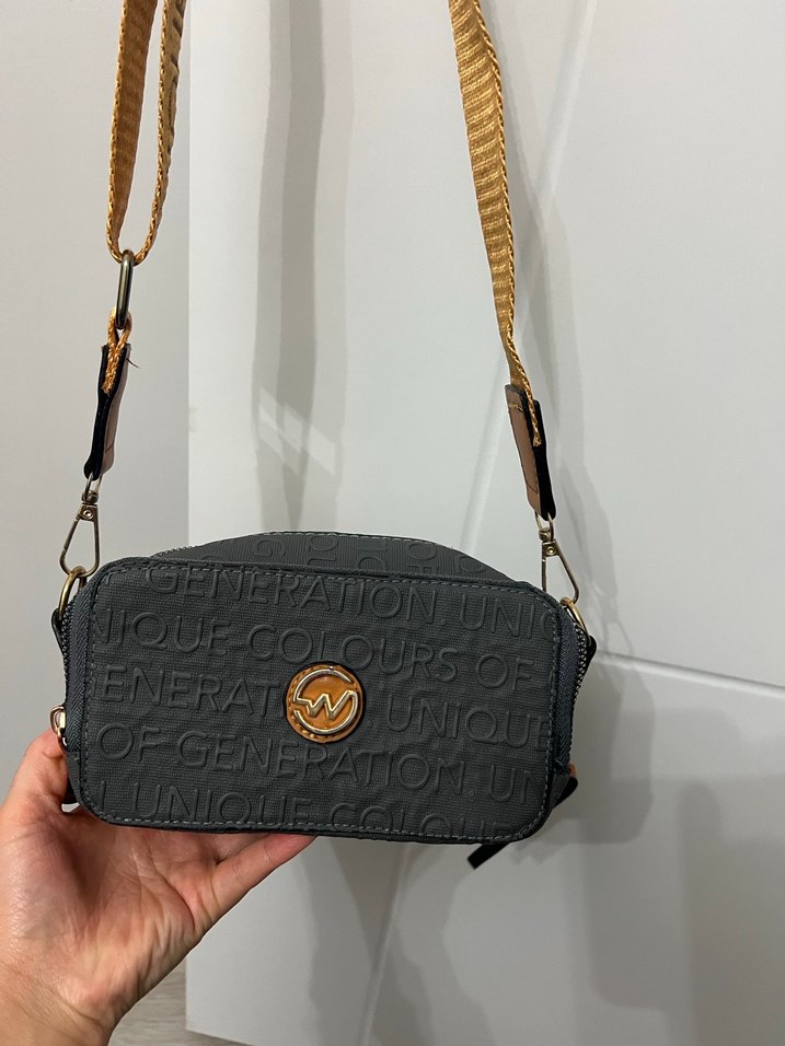 Kadın Gri Deri Çapraz Askılı Çanta - Görsel 2