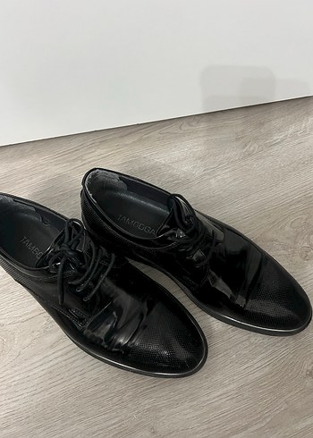 Siyah Yılan Derisi Desenli Erkek Klasik Ayakkabı - Görsel 4