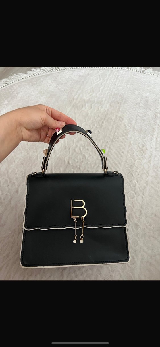 Siyah Deri Tokalı Parisian Kadın Çantası - Görsel 2