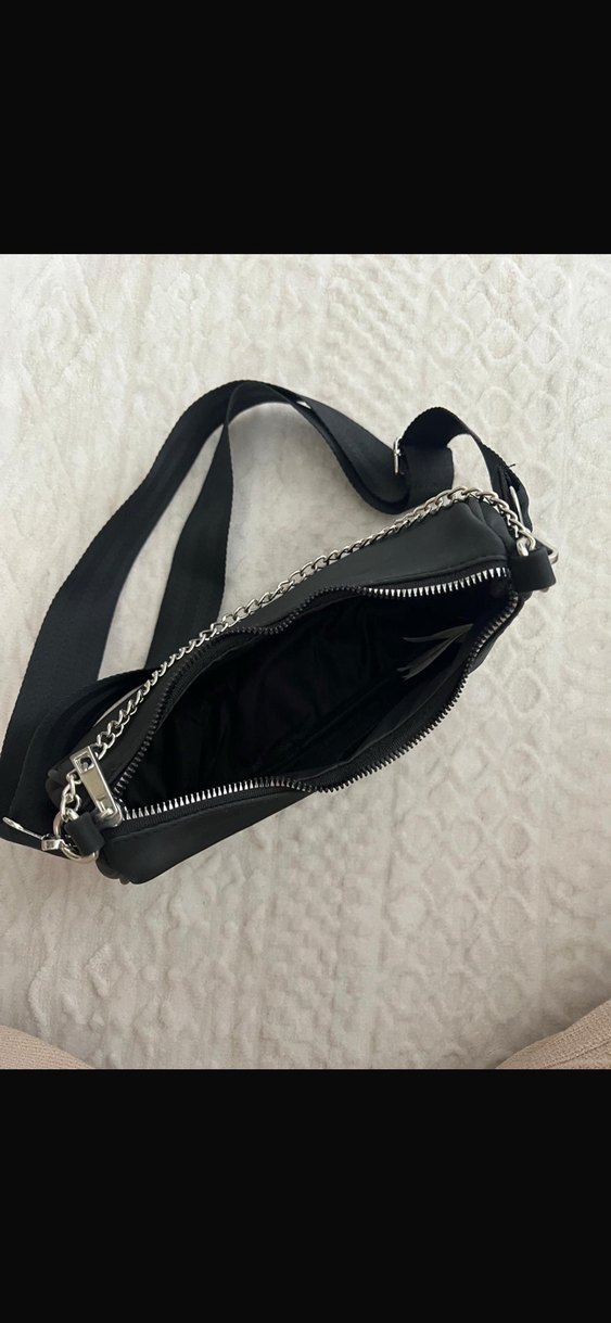 Zincir Detaylı Siyah Kadın Çanta - Görsel 3