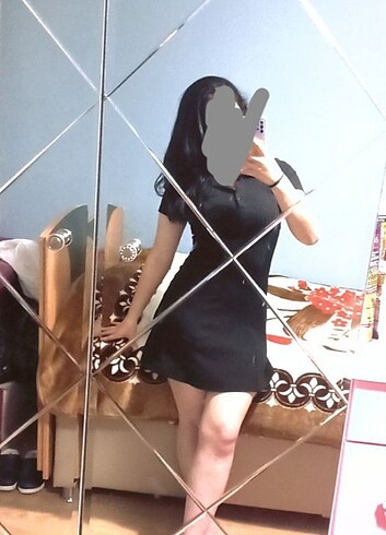 koton siyah mini elbise 