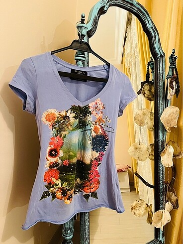 Zara marka taşlı şık Tshirt