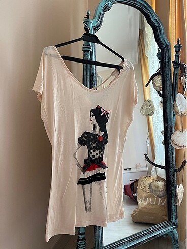 Bershka resim baskılı tunik
