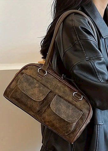 Sheinside Vintage Minimalist Omuz Çantası