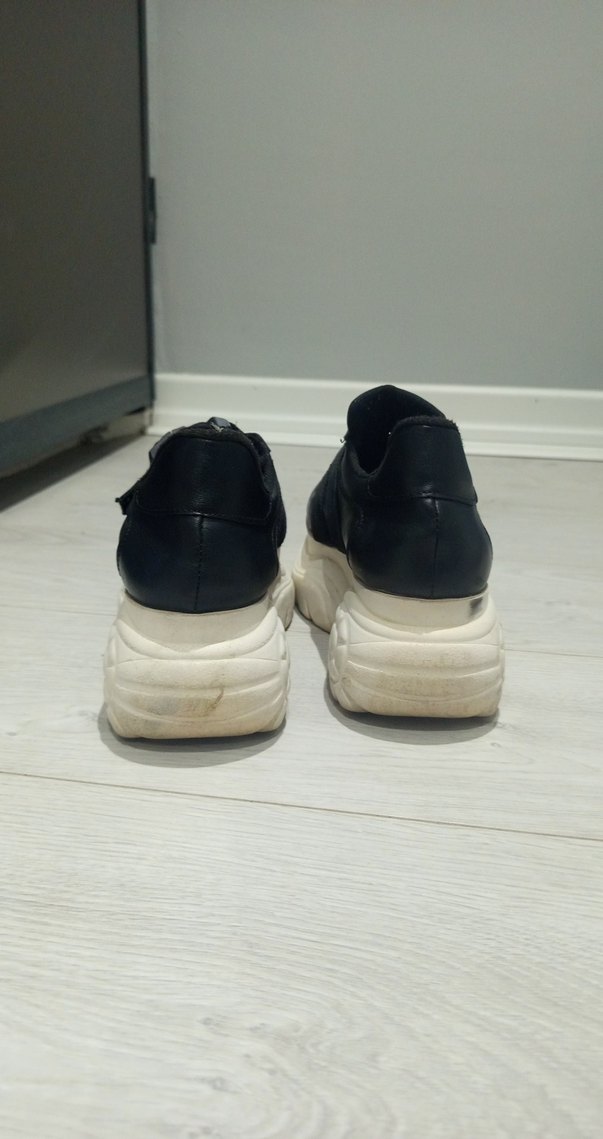 Siyah Platform Topuklu Kadın Spor Ayakkabı - Görsel 3