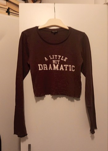 Bo Uzun Kollu Tişört crop - Görsel 3