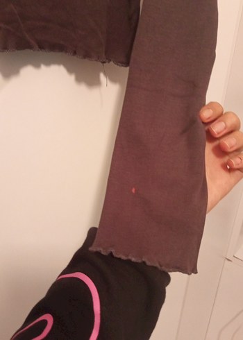 Bo Uzun Kollu Tişört crop - Görsel 4