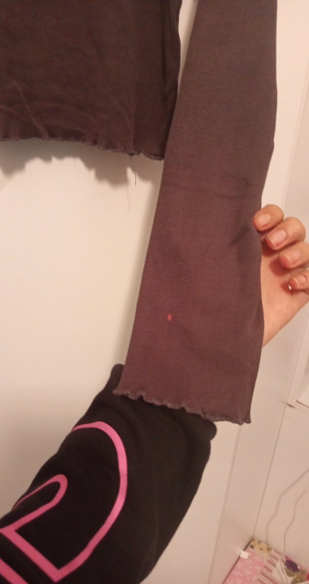 Bo Uzun Kollu Tişört crop - Görsel 4