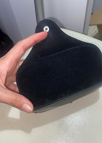 Siyah  Tokalı gözlük çantası - Görsel 3