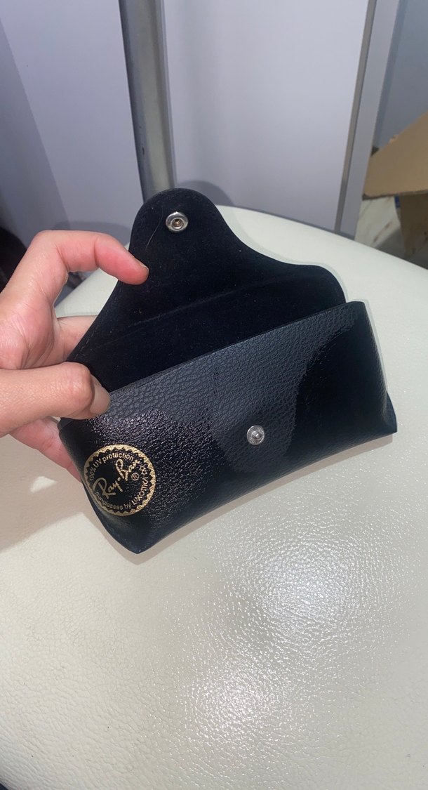 Siyah  Tokalı gözlük çantası - Görsel 4