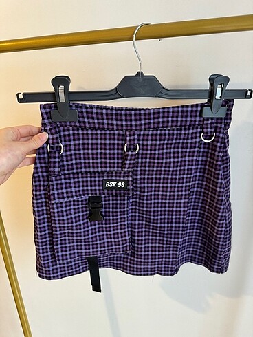 Bershka Kareli şort etek