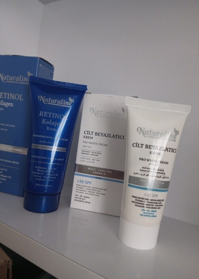 Naturaline beyazlatıcı ve retinol kolojen gece bakım kremi seti  - Görsel 2