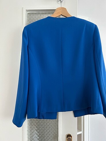 42 Beden saks mavisi şık blazer ceket