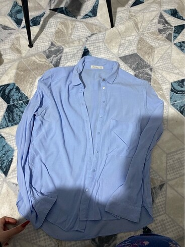Bershka mavi gömlek - Görsel 3