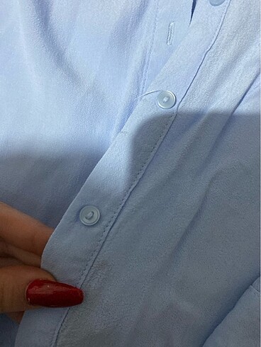 Bershka mavi gömlek - Görsel 4