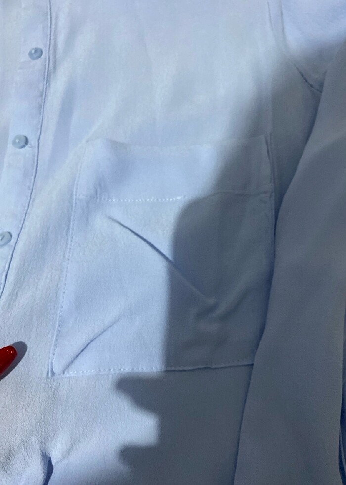 Bershka mavi gömlek - Görsel 5