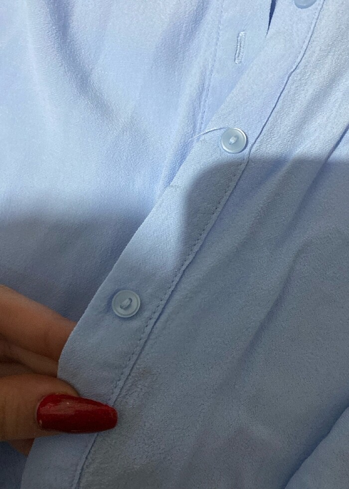 Bershka mavi gömlek - Görsel 4