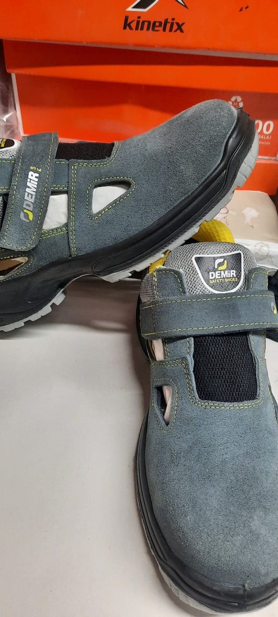 Erkek Spor Sandaletleri Sarı Gri Velcro - Görsel 3