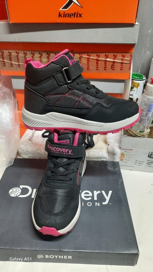 Kız Çocuk Pembe Velcro Spor Ayakkabı - Görsel 5