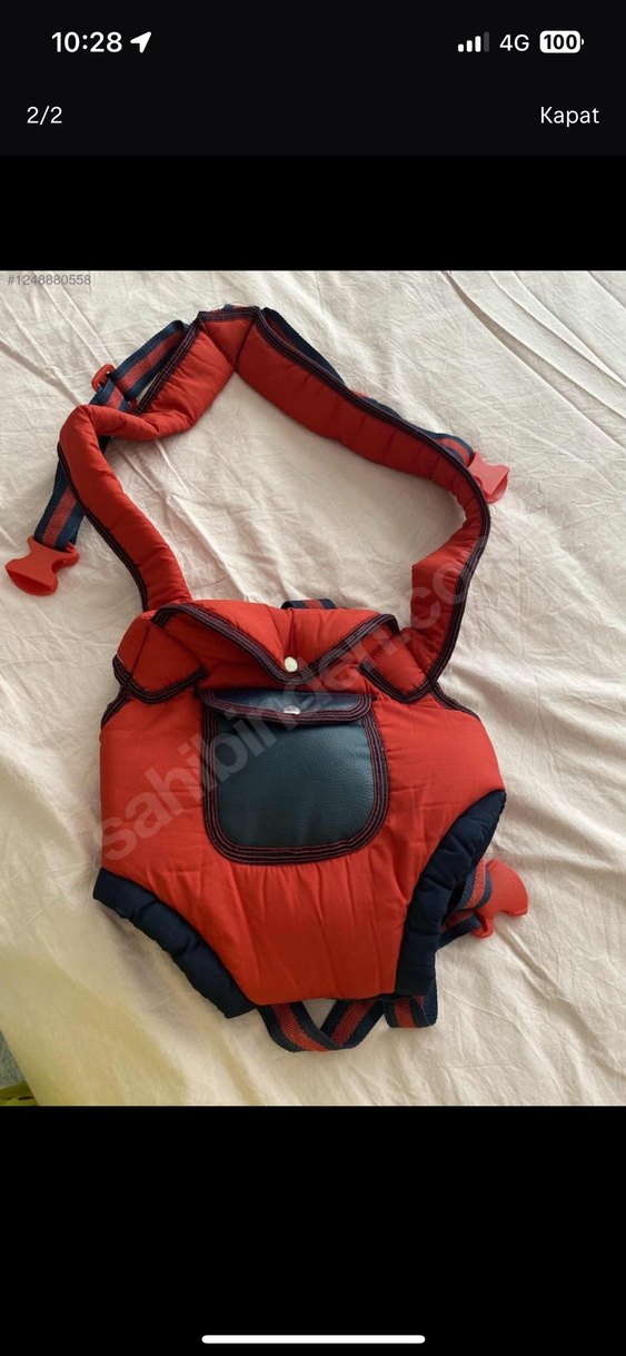 Kırmızı Bebek Taşıyıcı. kanguru - Görsel 2
