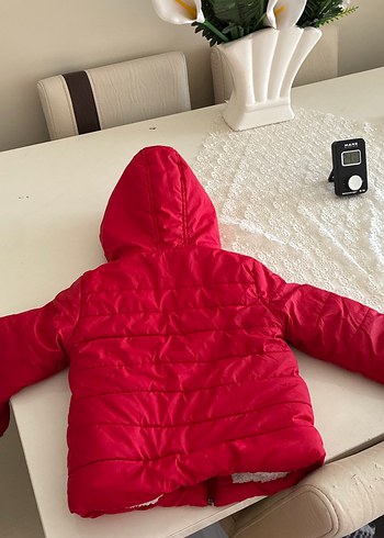 Kırmızı Erkek Çocuk Kürklü Street Wear Mont - Görsel 4