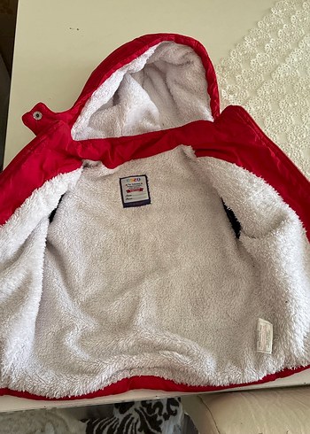 Kırmızı Erkek Çocuk Kürklü Street Wear Mont - Görsel 5