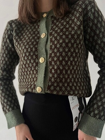 diğer Beden haki Renk Massimo Dutti Kadın Cardigan Triko Hırka