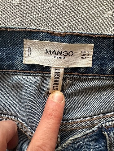 34 Beden Mango kot pantolon
