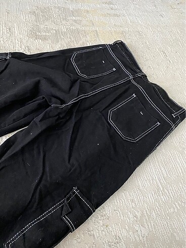 29 Beden siyah Renk Dikişli kargo pantolon