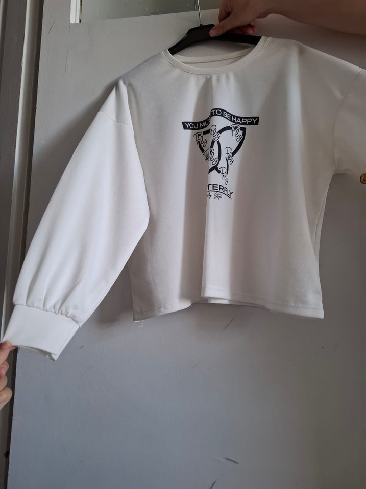 Beyaz Baskılı Kadın Bluz - Görsel 2