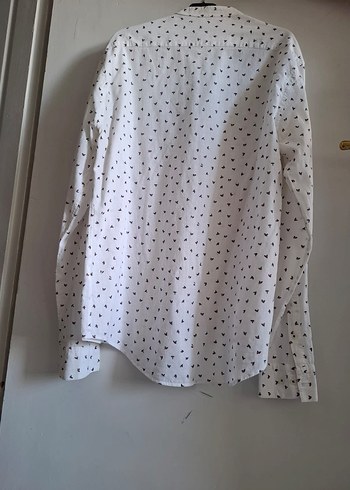 Kalp Desenli Beyaz Gömlek - Görsel 2