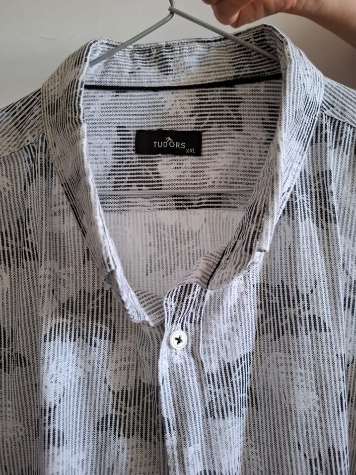 Uzun Kollu Gri Pamuklu Erkek Gömlek - Görsel 3