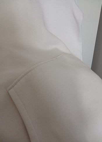 Unisex Beyaz Kapüşonlu Sweatshirt - Görsel 2