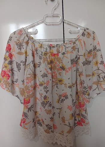 Bej Desenli Bohem Uzun Bluz - Görsel 2