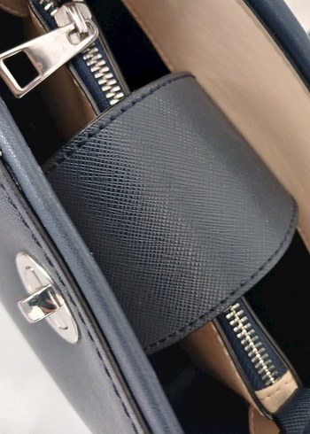 Klasik Mavi Deri Kadın Çanta - Görsel 2