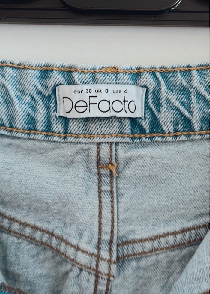 Defacto yırtmaçlı kot etek - Görsel 3