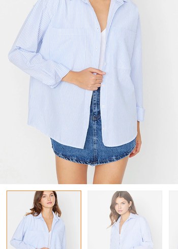Açık Mavi Denim Uzun Kollu Gömlek