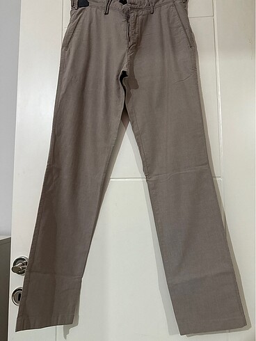 40 Beden camel Renk Camel renk erkek keten pantolon slim fit