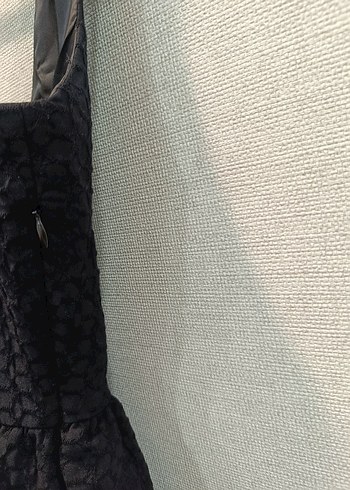 Siyah V Yaka Kolsuz Midi Mini Elbise - Görsel 4