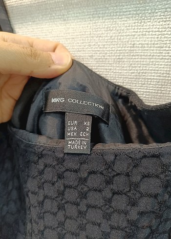 Siyah V Yaka Kolsuz Midi Mini Elbise - Görsel 5