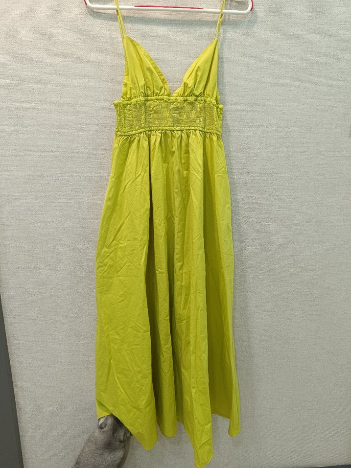 Sarı Uzun Askılı Bohem Elbise - Görsel 2