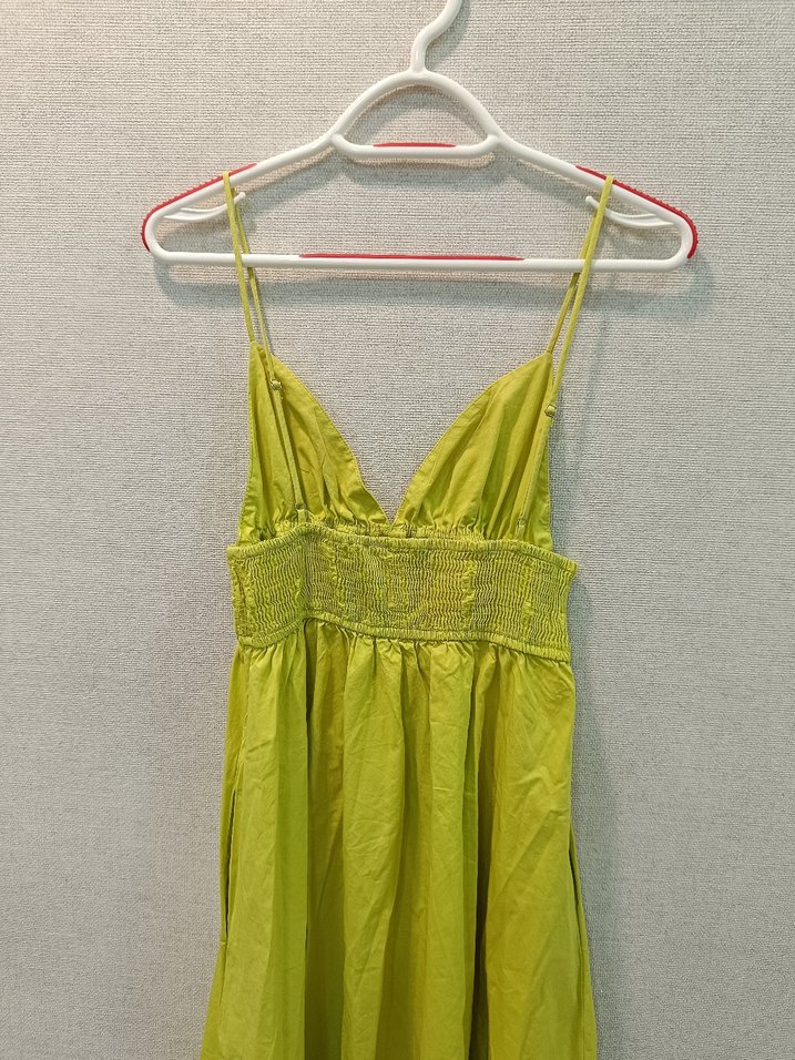 Sarı Uzun Askılı Bohem Elbise - Görsel 4