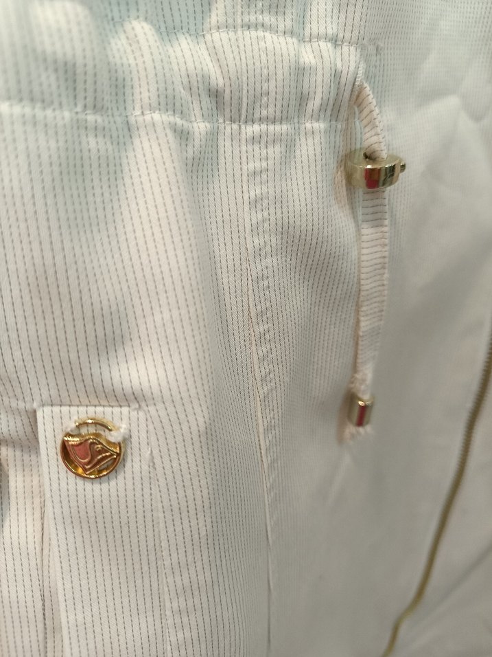 Uzun Beyaz Kadın Kaban trenc - Görsel 5