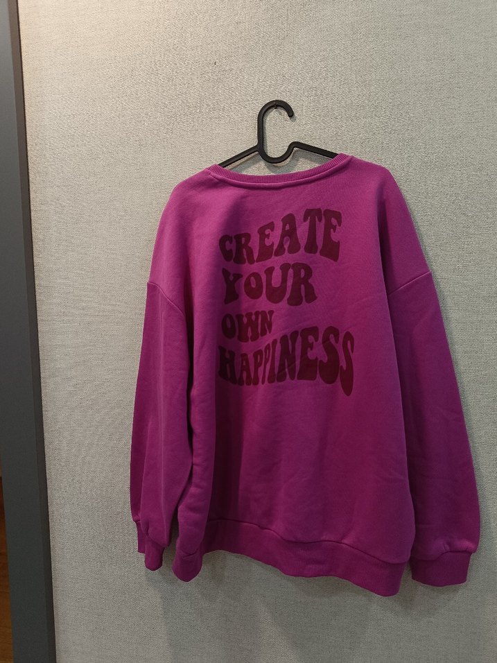 Mor Oversize Kadın Sweatshirt - Görsel 2