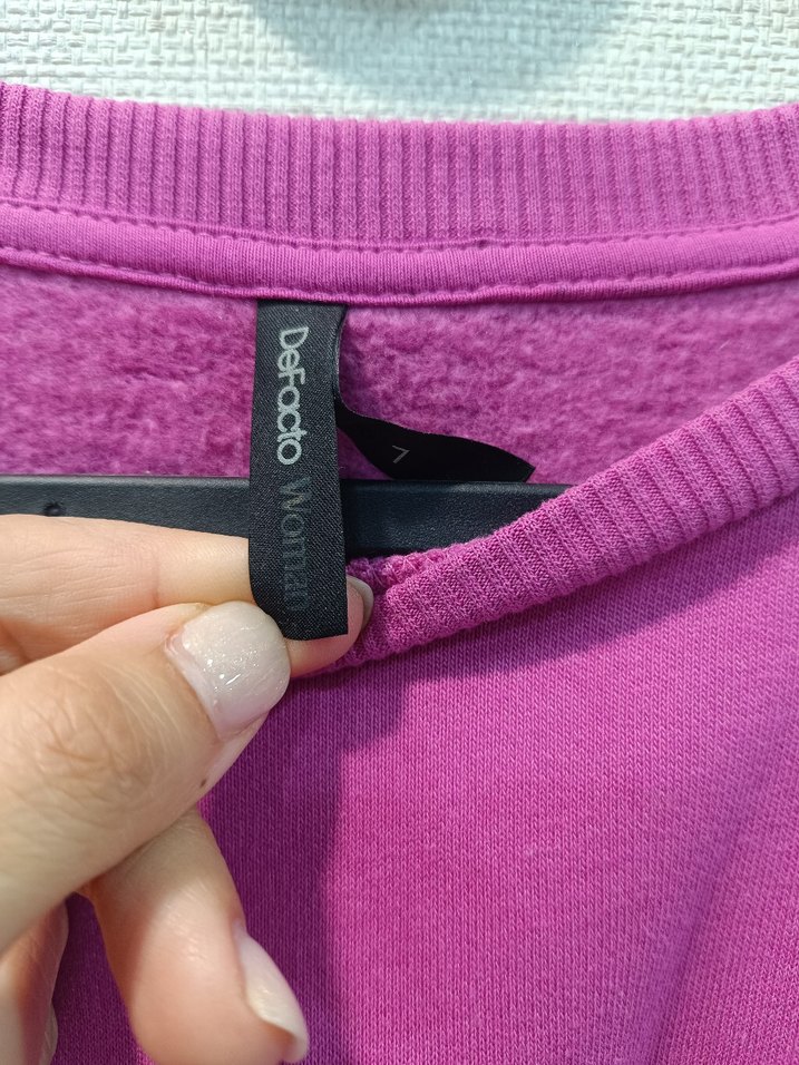 Mor Oversize Kadın Sweatshirt - Görsel 3