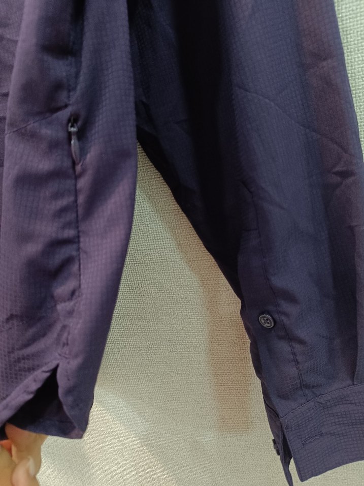 Mor Düğmeli Kadın Uzun Kollu Gömlek - Görsel 5