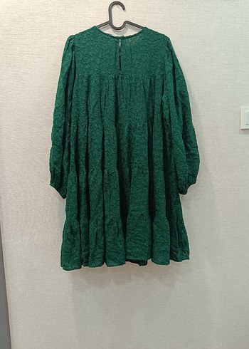 Yeşil Bohem Uzun Kollu Midi Elbise - Görsel 2