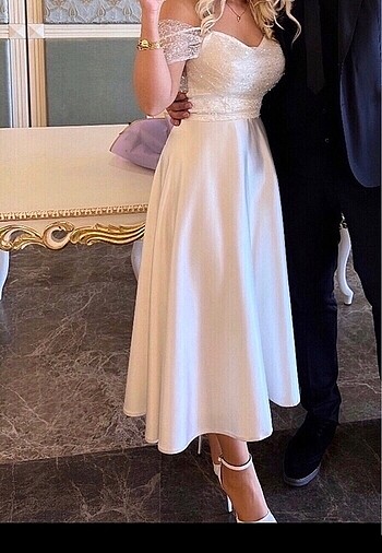Beyaz elbise nikah elbisesi nişan elbisesi
